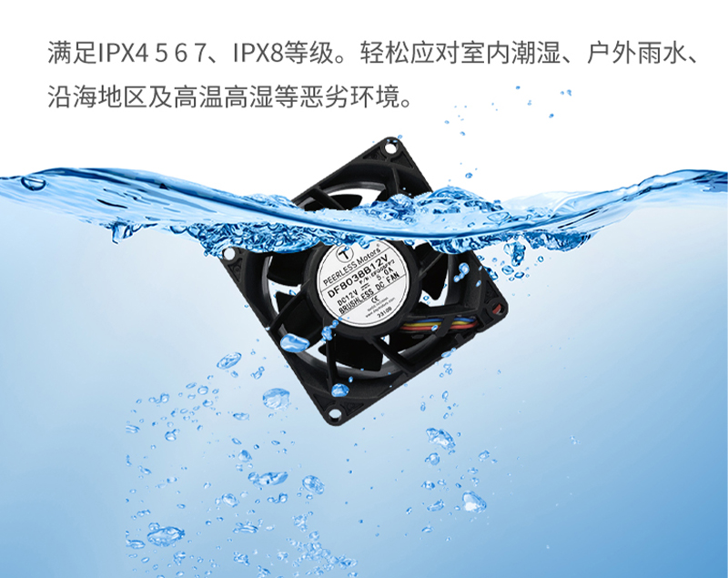 防水风扇ip65 ip68防水散热风机