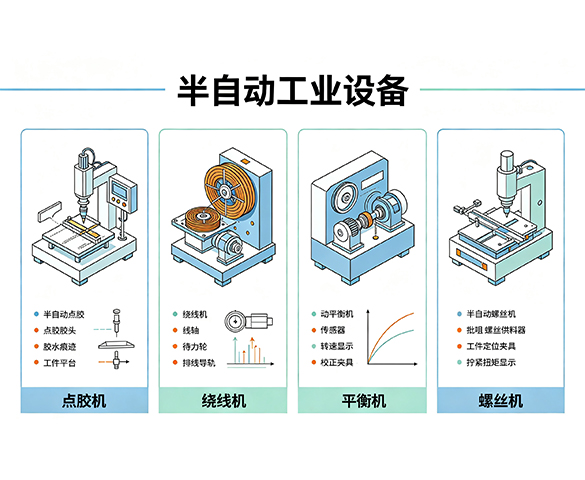 半自动设备散热风扇｜螺丝机点胶机绕线机平衡机散热风扇方案