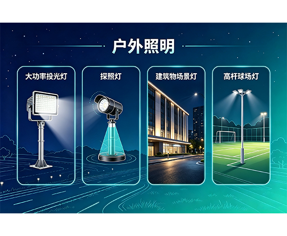 户外照明散热风扇｜投光灯探照灯场景灯灯散热风扇方案
