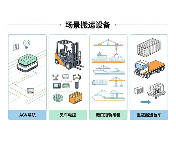 场景搬运设备散热风扇｜AGV搬运叉车电控港口吊装重载台车风扇