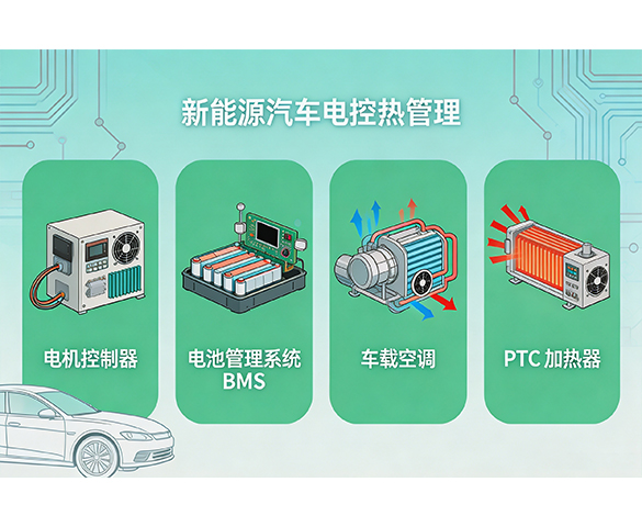 新能源车散热风扇｜电机控制器BMS车载空调PTC风扇